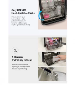 Haenim Smart Uv Steriliser HAENIM Smart UV Baby Bottle Sterilizer Plus [The Premium 4th Generation] White Gold