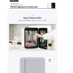 Haenim Smart Uv Steriliser HAENIM Smart UV Baby Bottle Sterilizer Plus [The Premium 4th Generation] White Gold