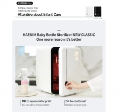 Haenim Smart Uv Steriliser HAENIM Smart UV Baby Bottle Sterilizer Plus [The Premium 4th Generation] White Gold