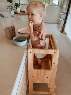 My Duckling Myduckling Solid Wood Adjustable Learning Tower 2 In1