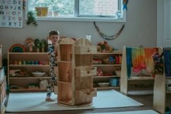 My Duckling Myduckling 360-Degree Revolving Solid Wood Bookcase