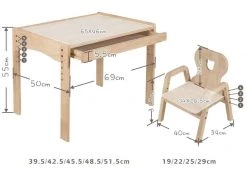 My Duckling Myduckling Primary Adjustable Table And Chair Set
