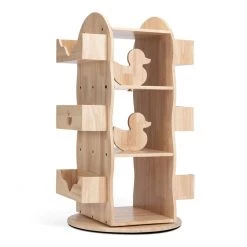 My Duckling Myduckling 360-Degree Revolving Solid Wood Bookcase