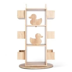 My Duckling Myduckling 360-Degree Revolving Solid Wood Bookcase