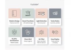 Haenim Smart Uv Steriliser HAENIM Smart UV Baby Bottle Sterilizer Plus [The Premium 4th Generation] White Gold