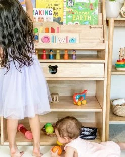 My Duckling Myduckling Solid Wood 2in1 Display Bookcase