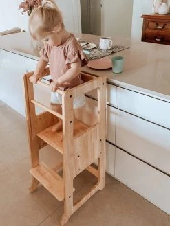 My Duckling Myduckling Solid Wood Adjustable Learning Tower 2 In1