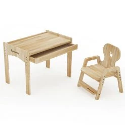 My Duckling Myduckling Adjustable Kids Activity Table And Chair Set