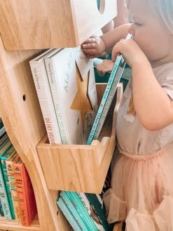 My Duckling Myduckling 360-Degree Revolving Solid Wood Bookcase