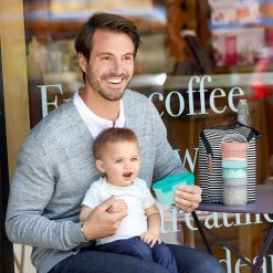 Skiphop SKIP HOP EASY SERVE TRAVEL BOWL AND SPOON - SOFT TEAL