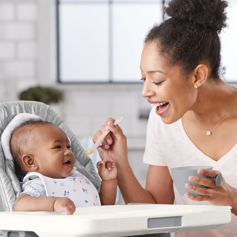 SKIP HOP FEEDING SPOONS - GRAY/SOFT CORAL Skiphop