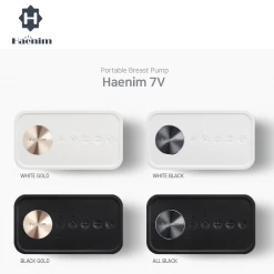 Electric Breast Pump HAENIM Portable Breast Pump 7V [White Gold]