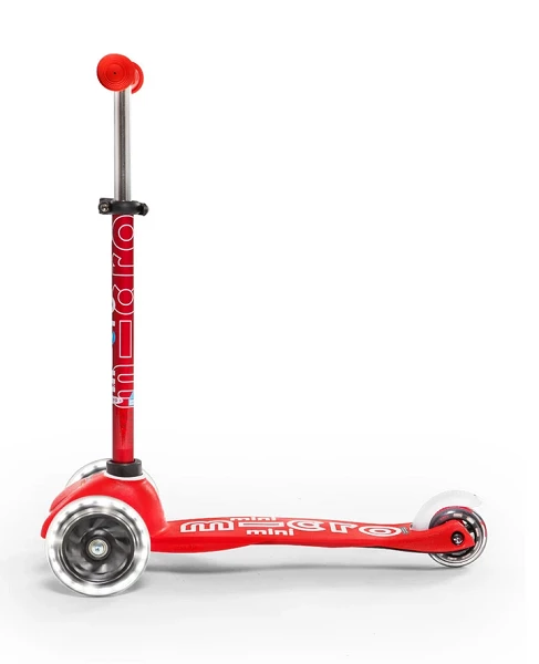 Babyhouse Australia Micro Scooter Mini Micro Deluxe LED 3 Wheel Scooter - Red