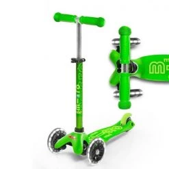 Babyhouse Australia Mini Micro Deluxe LED 3 Wheel Scooter - Green