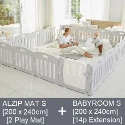 Babyhouse Australia ALZIP MAT SILION ECO S[200cmx240cm][2 MATS] + BABY ROOM EXTENSION 14P S SET Alzipmat